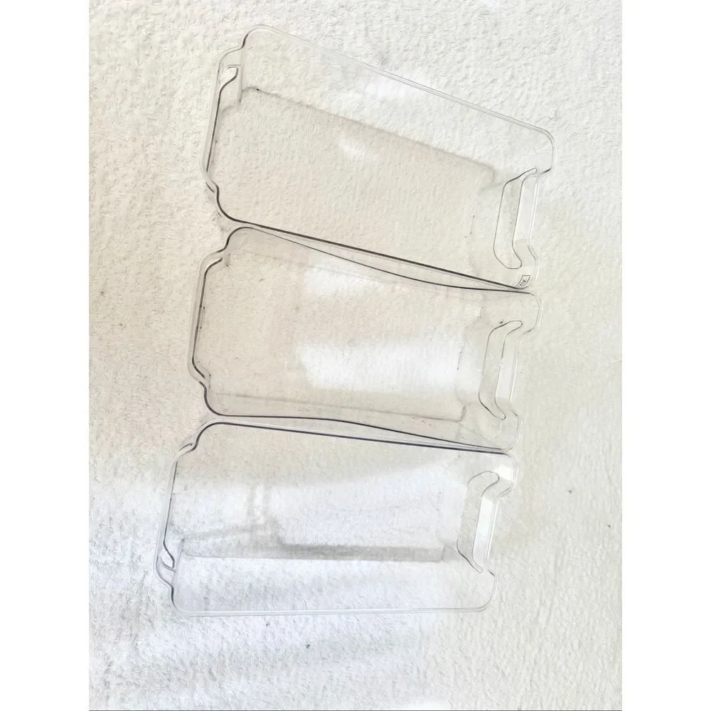 Plastic storage trays set of three stackable